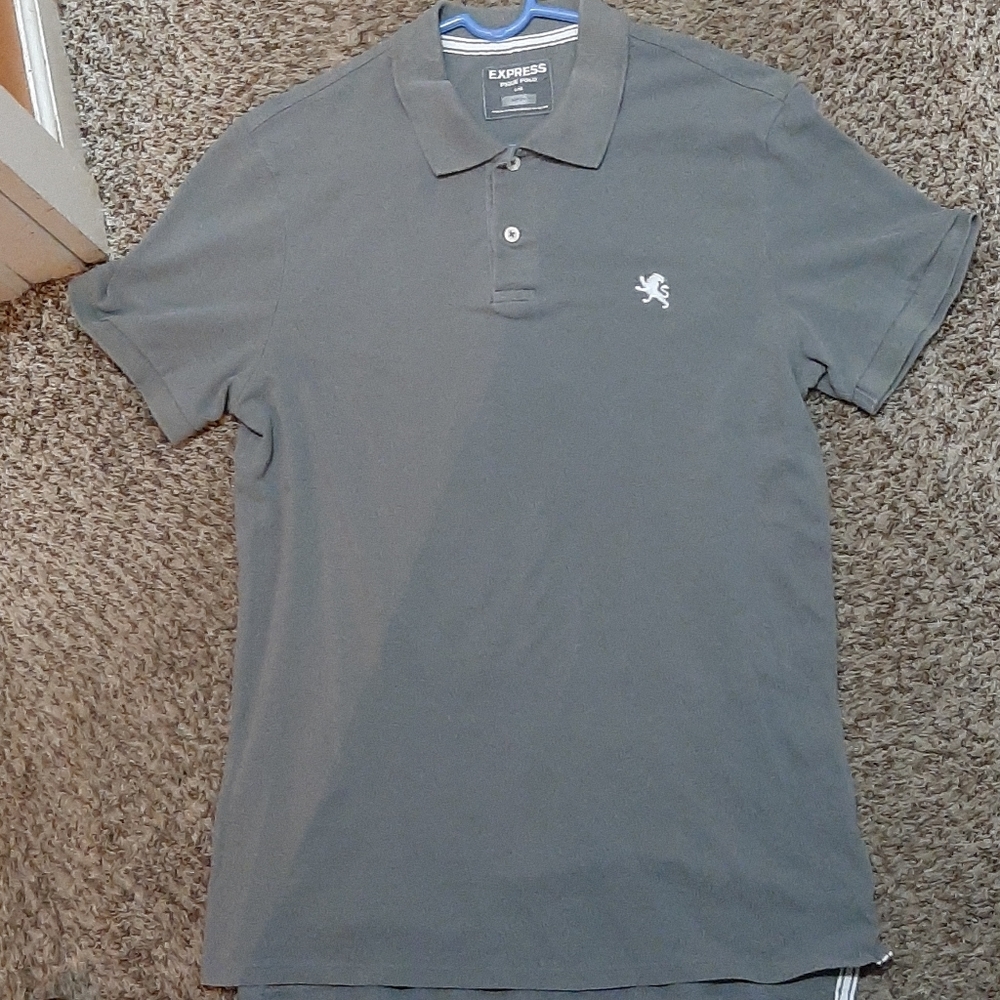 3 for $21*****Grey Express Pique Polo Large